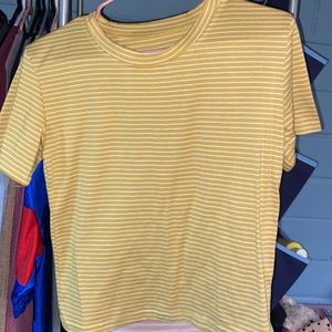 Stripped yellow tee
